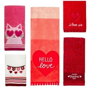 Valentine's Day Bathroom Hand Towel